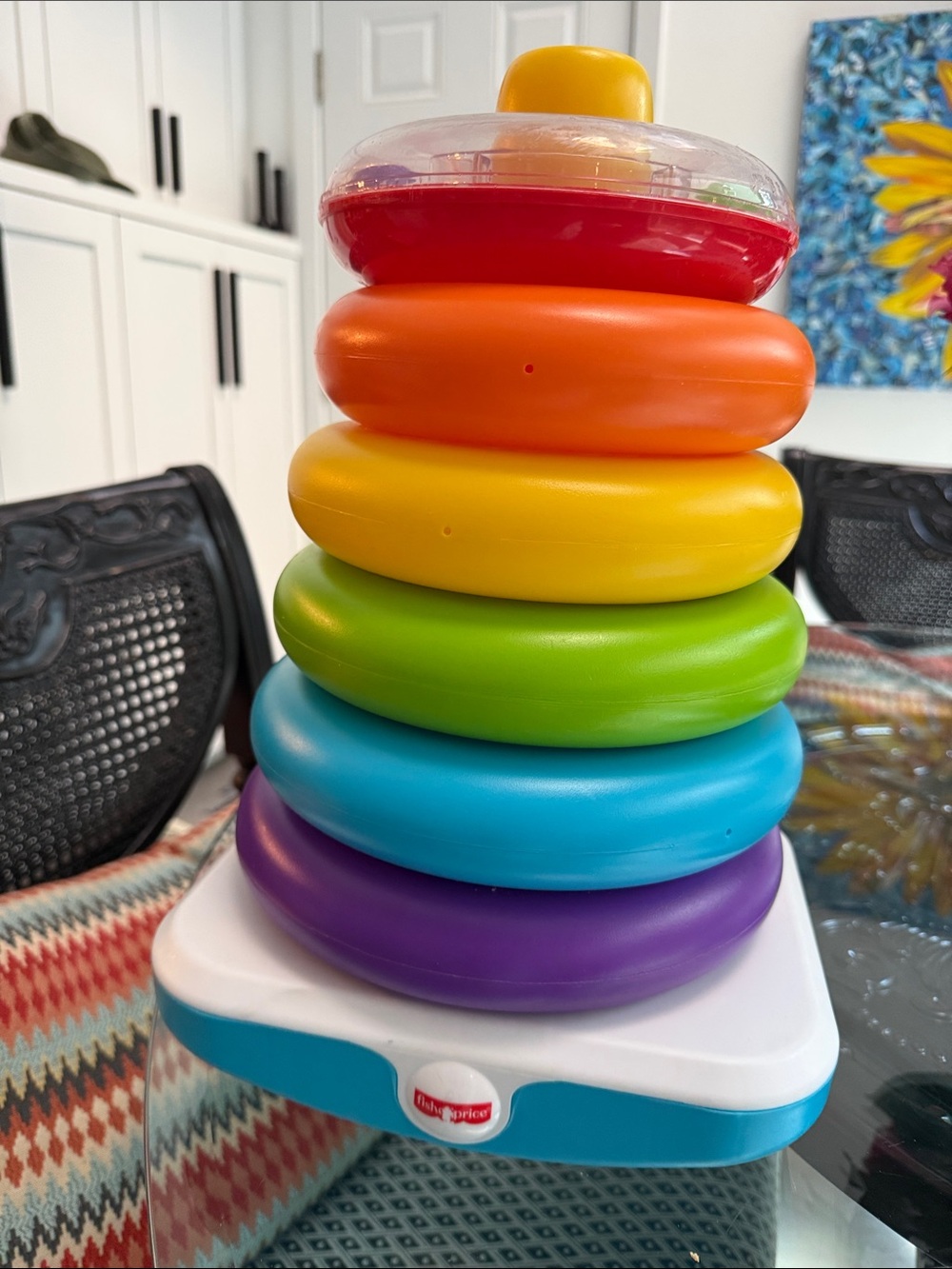 Fisher-Price Colorful Stacking Rings Toy - Rainbow Rings